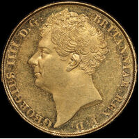 1823 Gold Two Pounds George IV S#3978 good EF