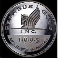 USA 1995 Silver 1oz Round - Pegasus Gold Inc