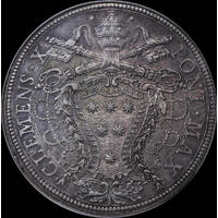 Italy (Papal States) 1675 Silver Piastra Jubilee Dav#4080 NGC AU55