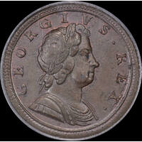 1722 George I Copper Halfpenny S#3660 PCGS MS62BN