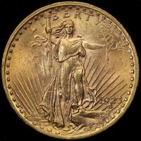 USA 1923 Gold Twenty Dollar Saint-Gaudens KM# 131 Uncirculated