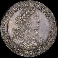 Austria (Kremnitz) 1660 Silver Thaler Leopold I Dav#3254 EF