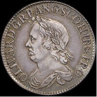 1658 Silver Shilling Oliver Cromwell S#3228 Very Fine