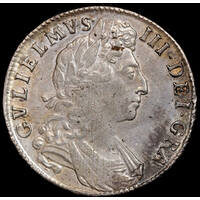 1697 Silver Half Crown William III S#3487 Extremely Fine