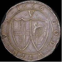 1656 Commonwealth of England Silver Crown S# 3214 EF