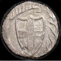 Undated Commonwealth of England Silver Penny S# 3222 GEF