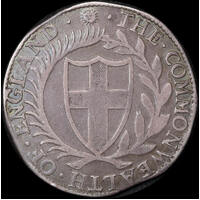 1653 Commonwealth of England Silver Crown S# 3214 AVF