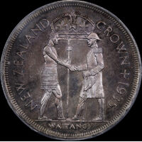 New Zealand 1935 Proof Crown Waitangi PCGS PR65