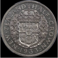 New Zealand 1933 Silver Half Crown KM#5 PCGS PR64