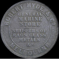 Hyde, Robert & Co Copper Penny Token 1857 A# 280 Fine