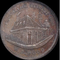 C. 1854 W.D. Wood Copper Halfpenny Token A#642 MS63BN