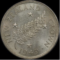 New Zealand 1949 Silver Crown KM#22 PCGS MS65