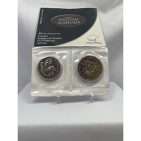 Australia 2001 Federation Two Coin Uncirculated Set Western Australia