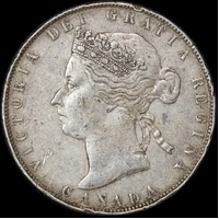 Canada 1881 Silver 50 Cents KM#6 about VF