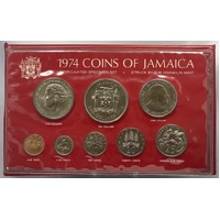 Jamaica 1974 Silver Uncirculated Specimen Coin Set KM# MS10 Uncirculated Sir Henry Morgan