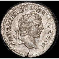 Ancient Rome (Imperial) 213 214 AD Caracalla Silver Denarius RIC IV 300 EF