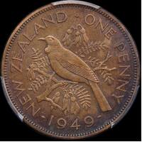 New Zealand 1949 Penny Proof PCGS PR63BN