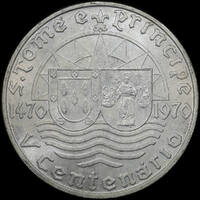 Portugal Sao Tome and Principe 1970 Silver 50 Escudos KM#21 