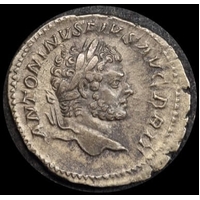 Ancient Rome (Imperial) 213 AD Caracalla Silver Denarius RIC IV 208a Good VF