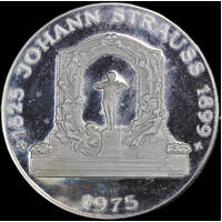 Austria 1975 Silver 100 Schillings Proof Coin KM#2923 Johann Strauss
