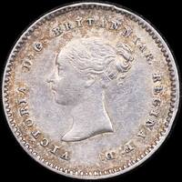 1838 Silver Maundy Victoria Two Pence KM#729 good EF