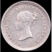 1885 Silver Maundy Twopence Victoria KM#729 good EF