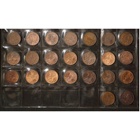 1966-1989 2 Cent Comprehensive Collection of 22 Uncirculated Coins
