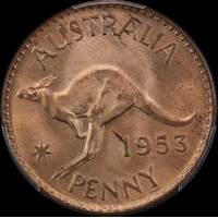 1953 Penny Gem Unc (PCGS MS65RD)