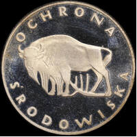 Poland 1977 Silver Proof Coin 100 Zlotys Y#87 Buffalo