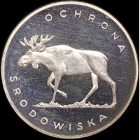 Poland 1978 Silver Proof Coin 100 Zlotys Y#93 Moose