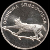 Poland 1979 Silver Proof Coin 100 Zlotys Y#104 Lynx