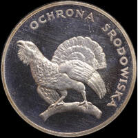 Poland 1980 Silver Proof Coin 100 Zlotys Y#121 Cappercaillie