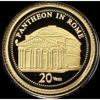 Vanuatu 2009 Gold Half Gram Coin Pantheon in Rome