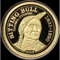 Palau 2008 Gold Half Gram Coin - Sitting Bull