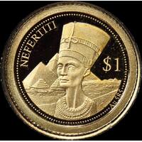 Solomon Islands 2013 Gold Half Gram Coin Nefertiti