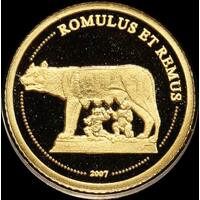 Democratic Republic of Congo 2007 Gold Half Gram Coin -Romulus & Remus