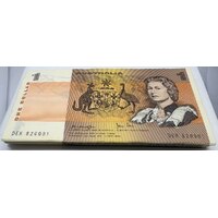 1979 $1 Bundle of 100 Notes Knight/Stone R77 No Strap