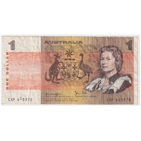 1979 $1 Note Knight/Stone R77 Misaligned Serial Number Very Fine