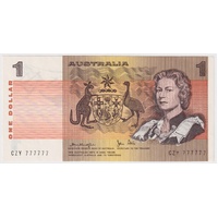 1979 $1 Note Knight/Stone R77 about Unc Solid Serial Number