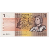 1982 $1 Note Johnston/Stone R78 Missing Intaglio Error GEF