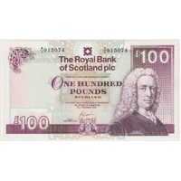 Royal Bank of Scotland 2007 100 Pounds Pick #350d Uncirculated