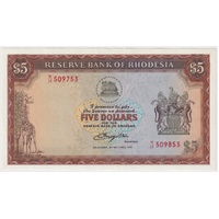 Rhodesia 1978 5 dollars P#32 Uncirculated