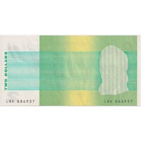 1983 $2 Note Johnston/Stone Missing Intaglio Print Error R88 Uncirculated