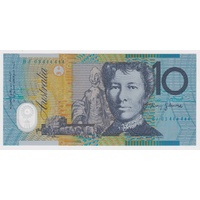 2003 $10 Note  Macfarlane/Henry R320b Uncirculated - Solid Serial BJ 03 444444