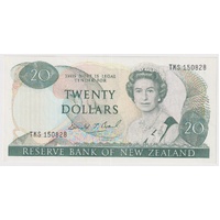 New Zealand 1989 $20 Note P#173c Uncirculated