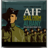 2014 Ten Dollar Gold Proof Coin AIF Sail From Albany