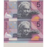 2001 5 Dollar Uncut Vertical Pair Federation MacFarlane Evans