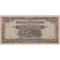 Malaya 1945 1,000 Dollars P# M10b Extremely Fine