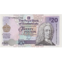 Royal Bank of Scotland 2000 20 Pounds P#361 Uncirculated Queen Mother