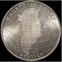 Denmark 1953 Silver 2 Kroner Frederick IX KM#844 Uncirculated